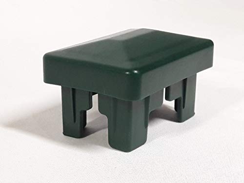 Preisvergleich Produktbild OuM 10 Stück Innenpfostenkappe Innenzaunpfahlkappe rechteckig 40x60mm Grün