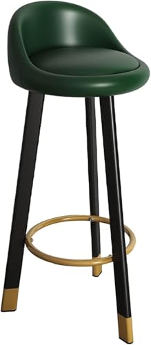Tabourets de bar en métal vert et chaise haute de cuisine fixe XJBTBA