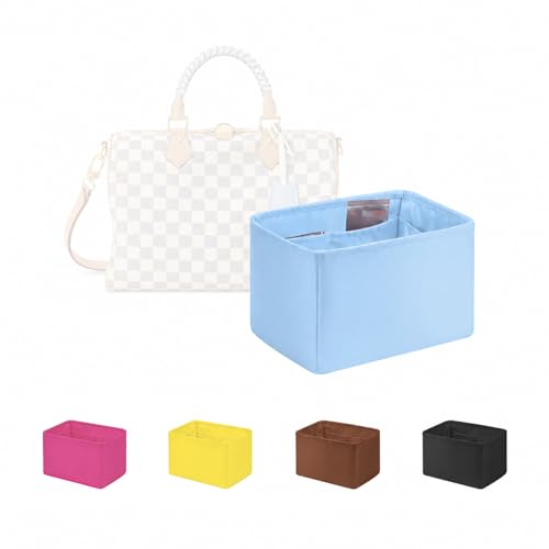 KINGS IN BAG Satin Purse Organizer for Speedy 35, Celeste
