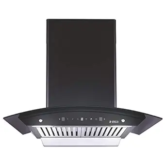 Elica 60 cm 1200 m3/hr Autoclean Kitchen Chimney (WD BF 606 HAC LTW MS NERO, Motion Sensor Control, Black)