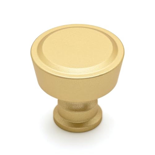 Image of 10 Pack 1-1 /5Inch(30mm) Gold Cabinet Knobs for Dresser Kitchen Knob Drawer Pulls Gold Cabinet Hardware for Cupboard Bathroom