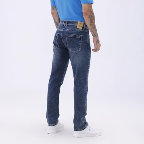 Image of BASICS Cotton Stretch Men's Jeans | Smart Casual Denim | Ultra-flexible stretch cotton denim. Modern style. Durable, breathable & built for all-day travel comfort.