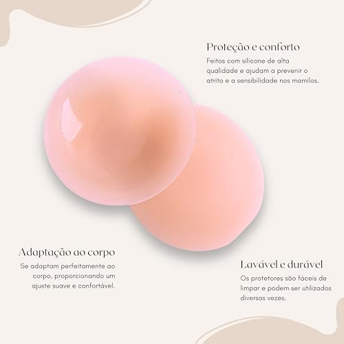 Protetor De Mamilo Par Tapa Mamilo Bico do Seio Aréola Flexível Silicone Reutilizável Lavável Adesiv