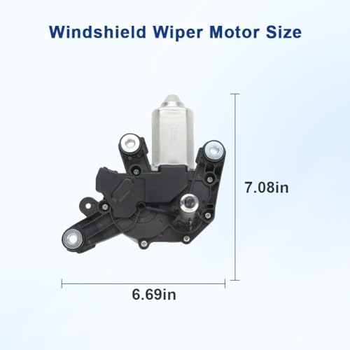 Image of Rear Windshield Wiper Motor Compatible with Nissan Rogue 2014-2020