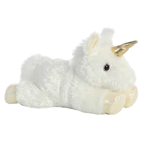 Aurora® Adorable Mini Flopsie™ Celestial™ Stuffed Animal - Mini Companions Ready for Playful Adventures - for Kids All Ages, Toddlers, Adults, and Families - White 8 Inches
