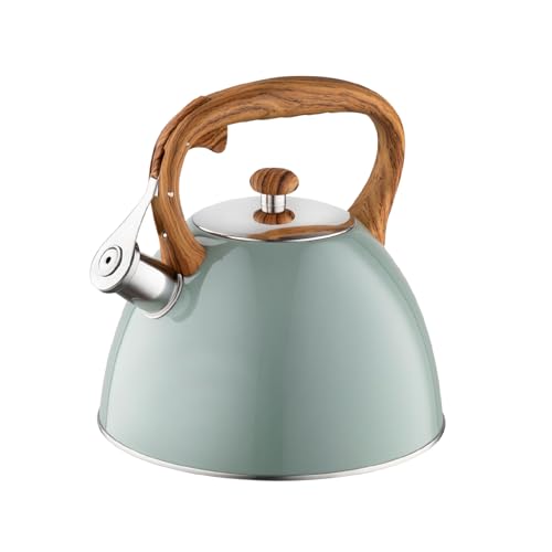 Tetera FLORINA 2,5L Acero Inoxidable, Mango de Madera