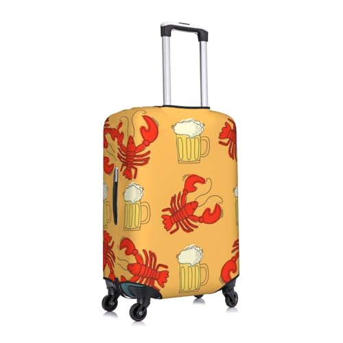 Beer And Crawfish Pattern Print Luggage Suitcase Covers Elastic Washable Luggage Protector Luggage Covers For Suitcase3