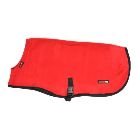 Hotterdog Water Resistant Fleece Dog Coat, 18", Black Cover