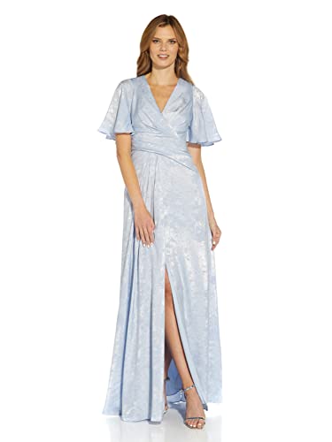 Image of Adrianna Papell Women's Shimmer Flutter Gown