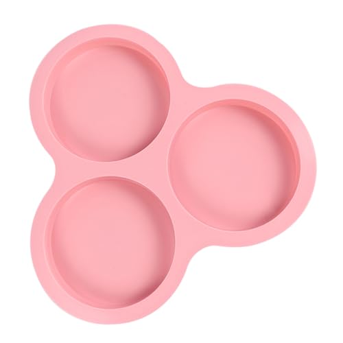 Hemobllo Molde de Silicona Cilíndrico para Repostería Antiadherente Cavidades Redondas Molde DIY para Tartas y Chocolate Apto Horno Microondas Fácil Limpieza Color Rosa