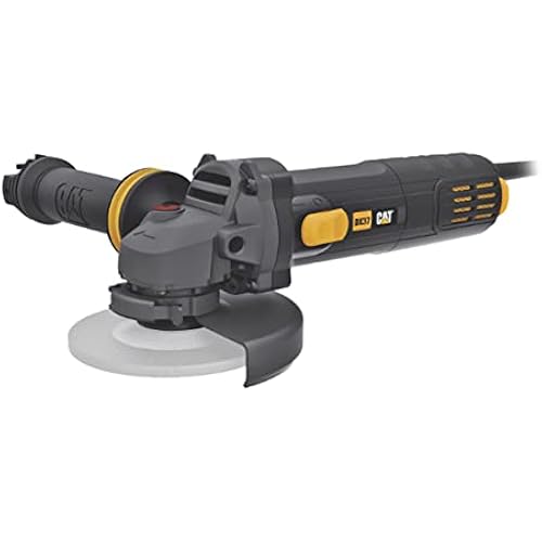 Cat DX37U 7A 4.5” Angle Grinder Tool, Anti-Vibration Metal Grinder, 4 1/2 Angle Grinder with Slim Body Design,Black, Yellow