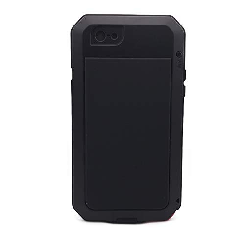 Iphone 6/6S Case,Marrkey Aluminum Metal Case - Water Resistant Shockproof Heavy Duty Tempered Glass Screen Protector Dual Layer Protective Case For Apple Iphone 6 6S-Black #TOP3