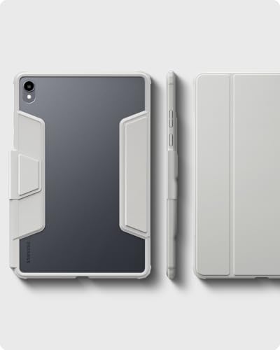 Image of Spigen for Galaxy Tab S11 Case (2025), Ultra Hybrid Pro Protective Tri-Fold Cover with Transparent Back and S Pen Holder, 11 Inch, Gray