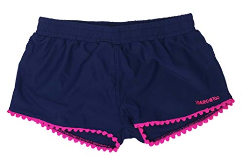 Limited Too Girls Printed UPF 50 Sun Protection Swimsuit with Matching Bottoms (Bright Pink/Blue, 7/8)4