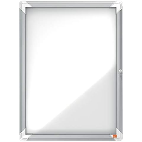 Nobo abschließbarer Schaukasten mit magnetischer Notiztafel, Ideal für den Außenbereich, 4 x A4, Premium Plus, Weiß, 1902577 Cover