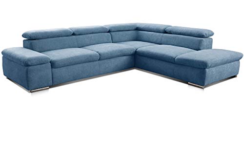 Cavadore Ecksofa Alkatraz / L-Form Sofa groß mit Ottomanen rechts und...
