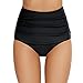 Damen Badeshorts Plus Size Hohe Taille Swim Board Shorts für Frauen Damen Strand Bikini Tankini Hose Boyleg Badeshorts Sommer Schwarz Sexy Bademode Leggings Boardshorts Slip Hosen, Schwarz , XXL