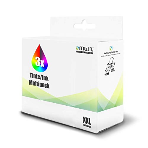 3X MWT Cartucho de Tinta Compatible para HP D 4260 4360...