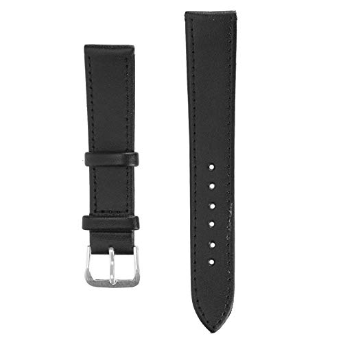 ANKROYU PU Leather Watch Bands, Adjustable Silica Gel Watch Band, Universal Replacement Watch Strap Part Accessory Classical Leather Watch Straps for Men and Women (16mm Black)