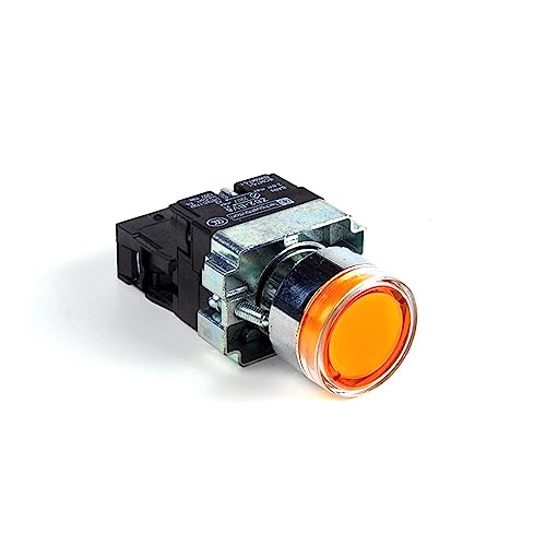 Interrupteur à bouton-poussoir XB2-BW 22mm jaune 220V éclairé LED