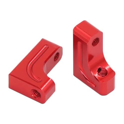 Fixation servo Tamiya TT02 XV01 en métal rouge pour éviter la casse et rigidifier le châssis 1/10