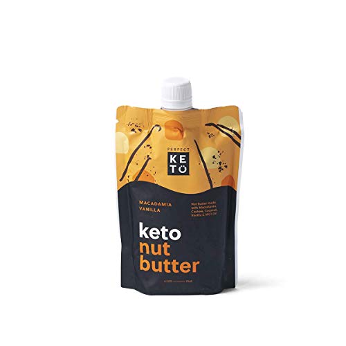 Perfect Keto Nut Butter Snack: Fat Bomb to Support Weight Management on Ketogenic Diet. Ketosis Superfood Raw Nuts|Cashew Macadamia Coconut Vanilla Sea Salt