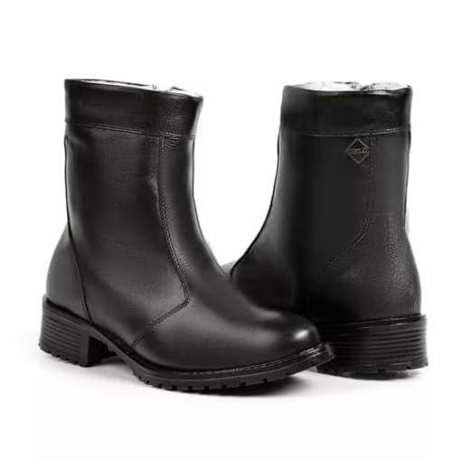 Bota Feminina de Inverno em Couro Forrada com Lã Impermeável - Viena (Preto, BR, Adulto, Numérico, 38)