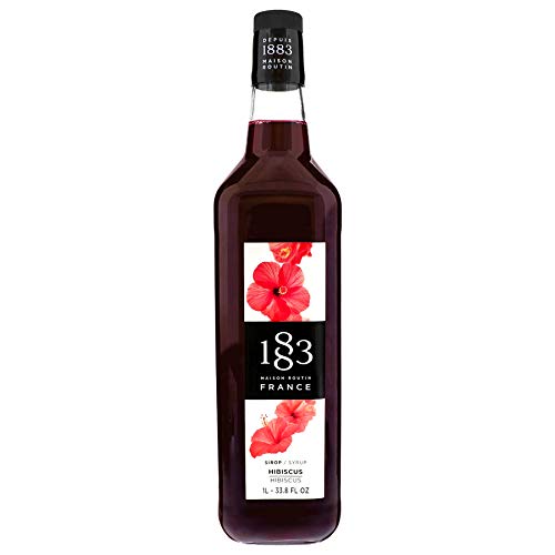 1883 Maison Routin- Hibiscus Syrup, Pure & Satisfying, Great for Cocktails & Sodas, MAde in France (33.8 oz)