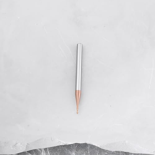 Image of 2Pcs 1.0mm Ball Nose End Mill AlTiN Coated HRC55 Tungsten Carbide for CNC Engraving