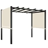 Tngan Cubierta universal de repuesto para estructura de pérgola al aire libre de 17 x 6.8 pies, toldo impermeable para exteriores (solo