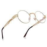 DIREBAN Blue Light Blocking Steampunk Glasses Round Retro Style Quavo Computer Eyewear Anti...