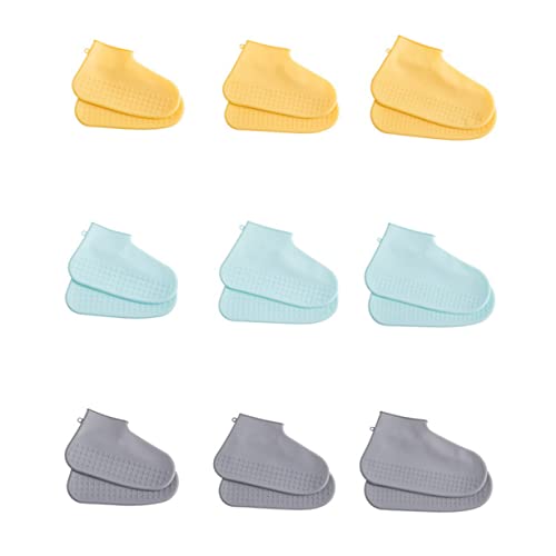 BESPORTBLE Cubrezapatos de lluvia de silicona antideslizantes para mujer, protección para calzado al aire libre, portátil y duradero blanco miniatura 5