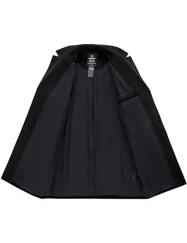 wantdo Men's Single Breasted Pea Coat Windproof Winter Coat Classic Notched Collar Military Jacket3