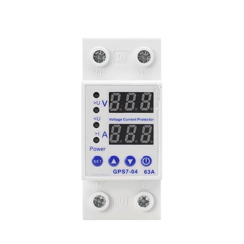 Protector de corriente GPS7-04 para proteger electrodomésticos en riel DIN 3
