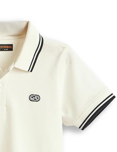 Image of Amazon Brand - Symbol Boys Cotton Rich Solid Polo Tshirt | Collar Tshirts | Half Sleeves | Plain-Regular Fit