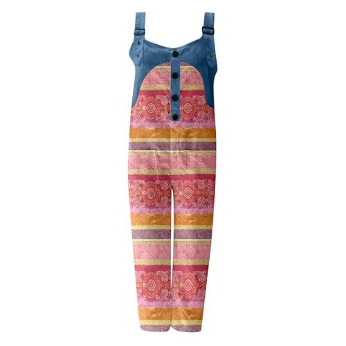 Combinaison pantalon large à imprimé floral avec poches légères d'été - 2