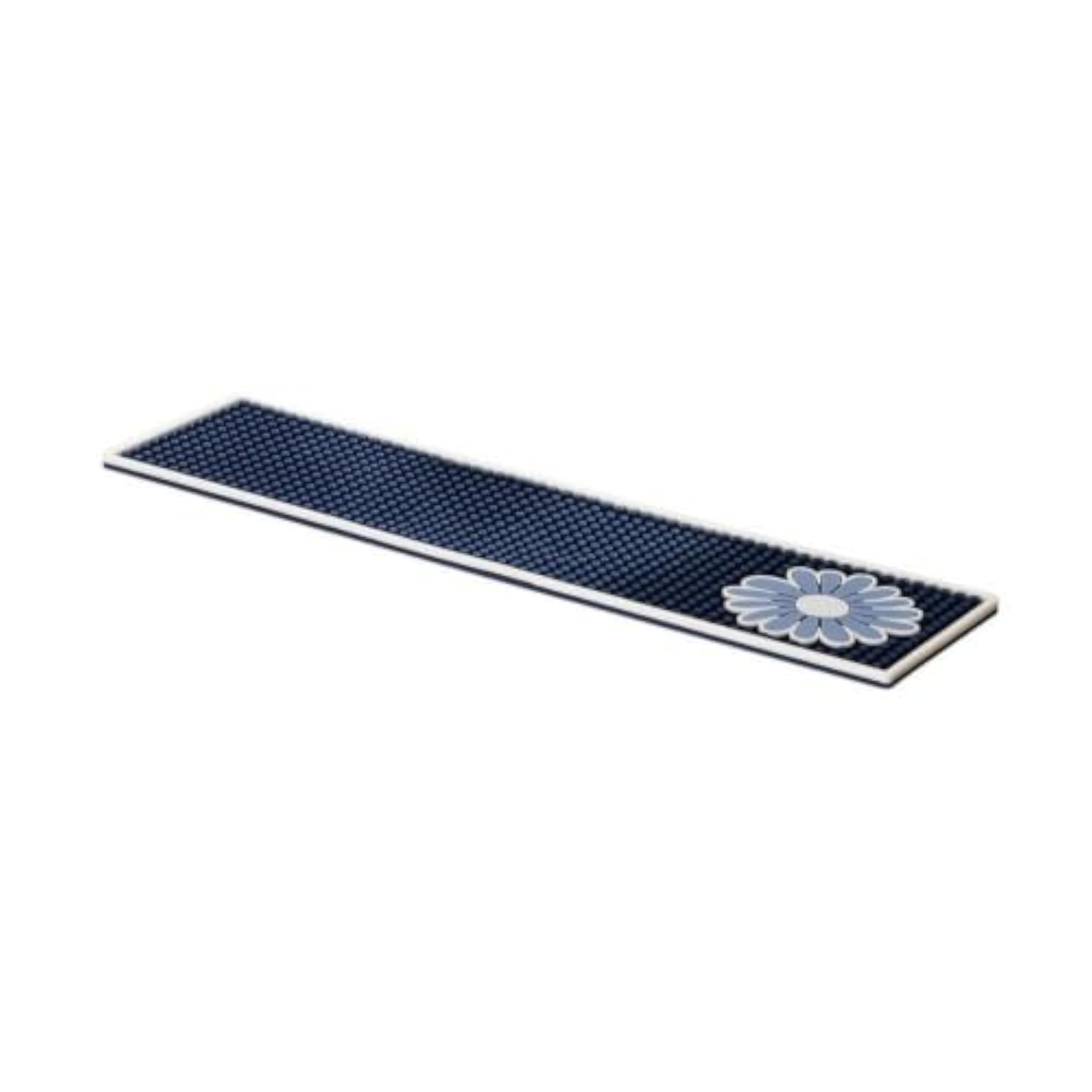 Space-Saving PVC Drain Mat with Dimpled Surface Flexible Spill Mat with Flower Motif