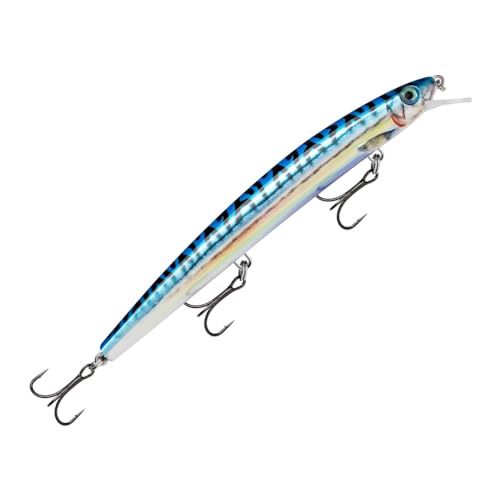 Rapala - MaxRap Angelköder - Angelzubehör mit aerodynamischem Profil - Salzwasser Spinnköder - Lauftiefe 0,3-0,9m - Fischköder 13cm, 15g - Hergestellt in Estland - Live Blue Mackerel