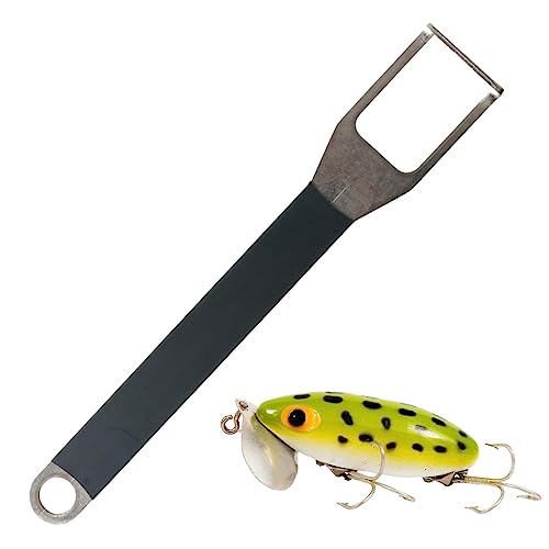 JINGAN Extractor de anzuelo Thunder Frog | Herramientas de pesca con rana de acero inoxidable – Abrebocas de pescado de 20 x 3 cm, dispositivo de desacoplamiento de acero inoxidable, fácil y seguro