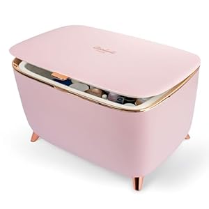 Cooluli Glam 9L Mini Skincare Fridge - Pink Mini Fridge for Skin Care Accessories, Makeup, Cosmetics and Facial Masks Storage - Ideal Birthday and Christmas Gift for Women and Teen Girls Cooluli Glam 9L Mini Skincare Fridge Pink Mini Fridge for Skin Care Accessories Makeup Cosmetics and Facial Masks Storage Ideal Birthday and Christmas Gift for Women and Teen Girls