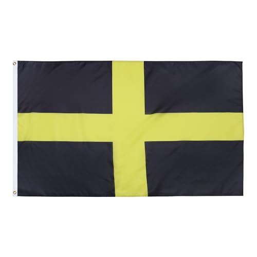 AZ FLAG - Bandeira de São David - 90 x 60 cm - Bandeira Dewi Sant - Padrão de Gales 100 % poliéster com ilhoses de metal integrados - 50 g - Cores vivas e resistentes à descoloração