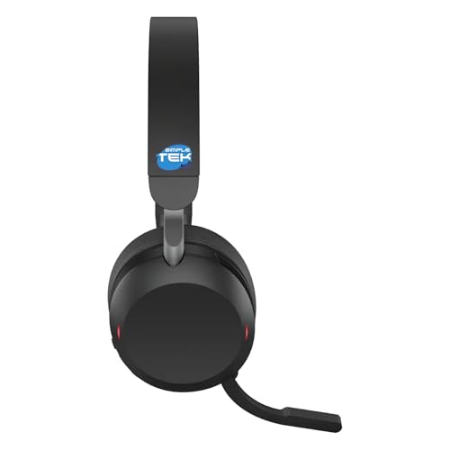SIMPLETEK - Professionelle kabellose On-Ear-Kopfhörer mit ANC, 8 Mikrofonen, LED "belegt", Bluetooth, USB-C Dongle im Lieferumfang enthalten (Generalüberholt) – Bild 3
