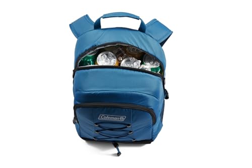 coleman chiller insulated backpack cooler leakproof 28-can backpack cooler with 12 hour ice retention made with recycled materials great for beach camping hiking tailgates groceries amp more