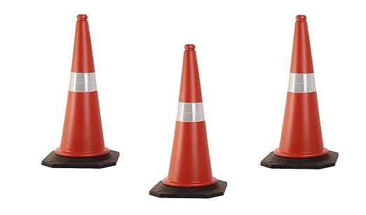 Rahul Professionals Road Traffic Cone With Reflective Strips Social Distancing Safety Cones/Dividers Light Weight Traffic Safety Cone Road Safety Cone Red color (Pack Of 3) (B0BJKG9LNB) Amazon Price History, Amazon Price Tracker