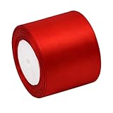 Anneome 1 Rolle Bandband ribbon bandfeile car decoration hochzeitdeko dekoringe Schleifenband hochzeitsdekoration Valentinsband Urlaubsband Partyband dekoratives Band Abschlussband rot