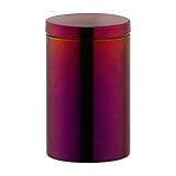 SANWOOD 200 ml Frischhaltedose Edelstahl Versiegelter Deckel Zylindrisch Tragbarer Behälter Leere Teeblätter Aufbewahrungsbox Aufbewahrungsdose für Kekse Kaffee Bohnen Zucker Tee (Lila)