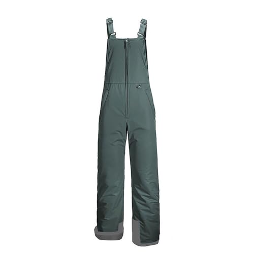 LXGKEKSKG Pantalones de esquí a prueba de viento para niños y niñas, aislados al aire libre, con rodillas reforzadas, cintura ajustable y tallas extra XL disponibles, gris, 16-18 años