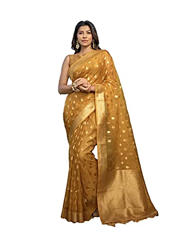 Image of Vardha Women's Art Silk,Silk Saree with Banarasi Weave and Unstitched Matching Blouse Piece | Sari for Women