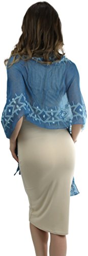 ToBeInStyle Women's Diamond Embroidered Border Scarf4