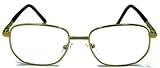 In Style Eyes Super Strength III High Magnification Reading Glasses, Metal Wire Frames, Gold, 5.0x